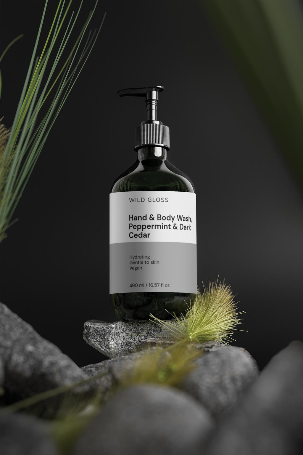 Hand & Body Wash, Peppermint & Dark Cedar