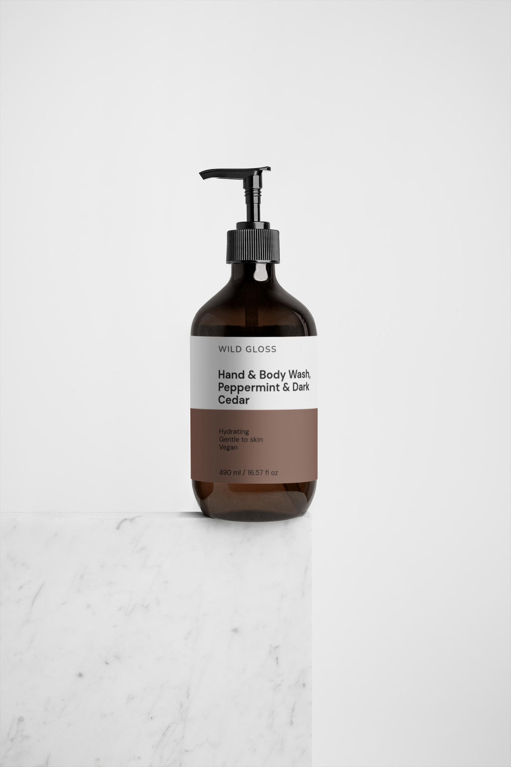 Hand & Body Wash, Peppermint & Dark Cedar