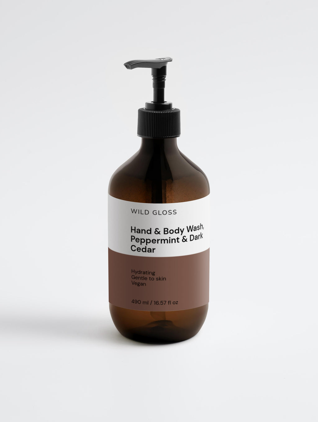 Hand & Body Wash, Peppermint & Dark Cedar